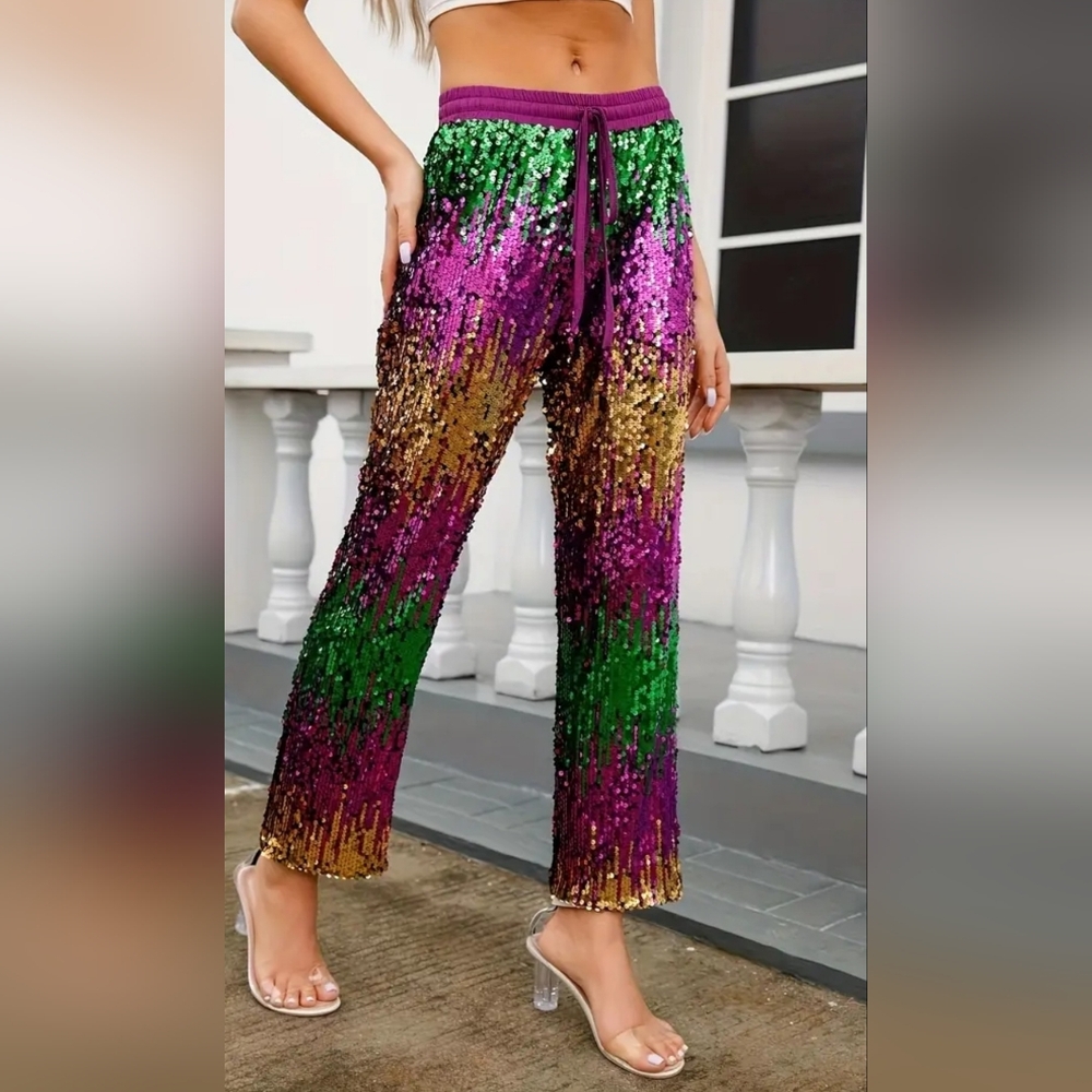 Sequin Multicolor Pants